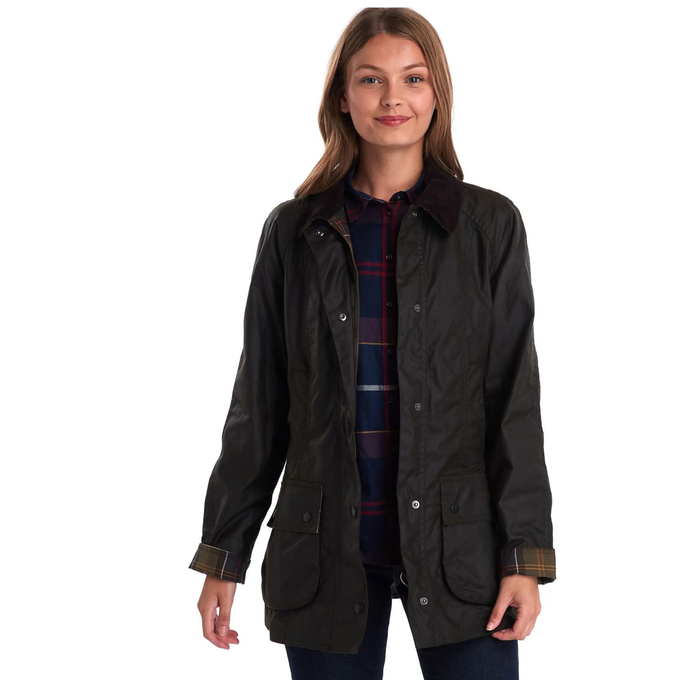 Barbour Classic Beadnell Wax Jacket - Olive sold by Murray's Toggery Shop