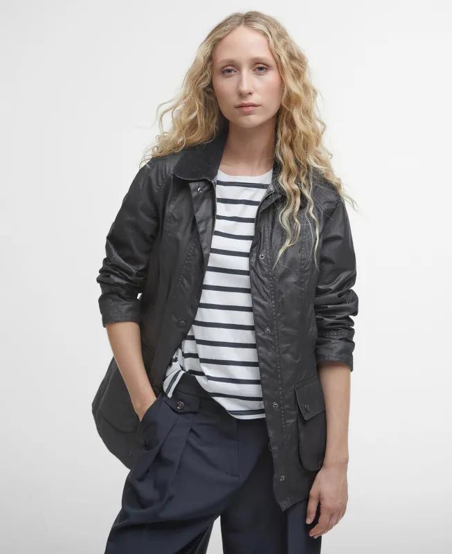 Barbour Classic Beadnell Wax Jacket - Black made by Barbour