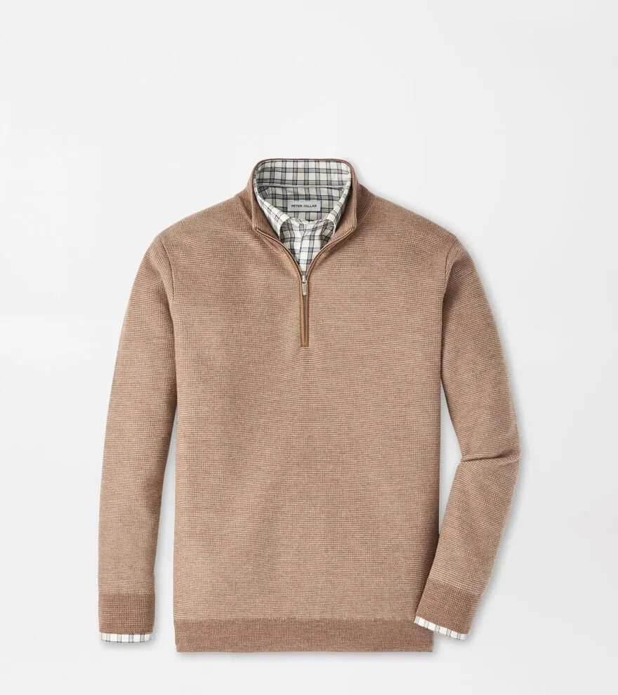 Peter Millar West Quarter-Zip Sweater-Poplar Brown sold by Murray's Toggery Shop