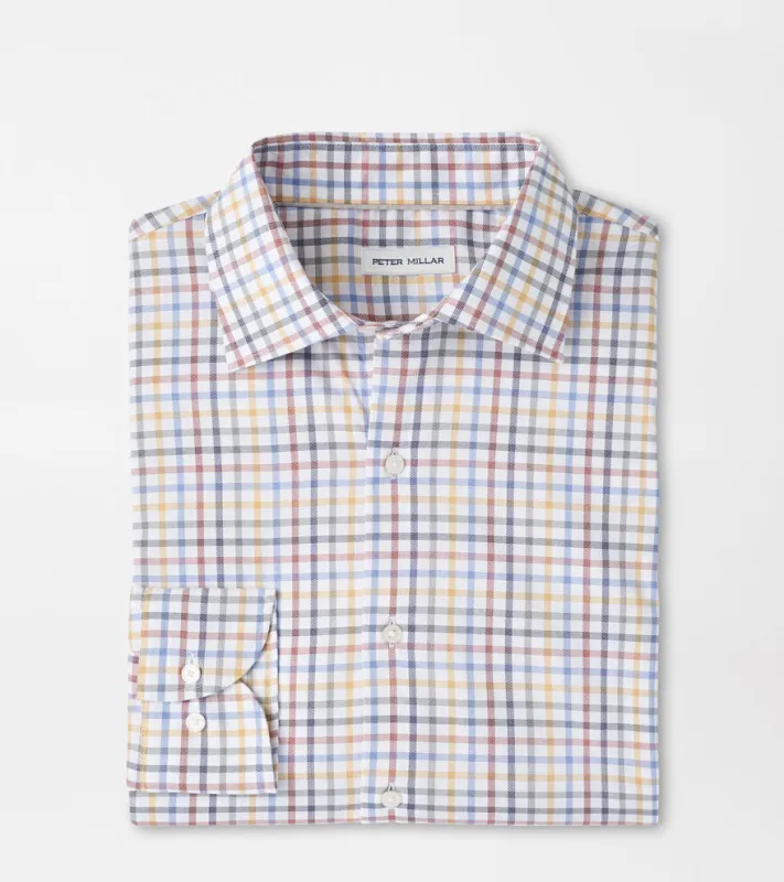 Peter Millar North Coast Crown Lite Cotton-Stretch Sport Shirt-Evening Tide made by Peter Millar