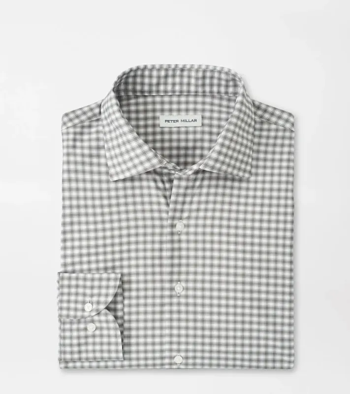 Peter Millar Fairbanks Performance Twill Sport Shirt-Basil made by Peter Millar