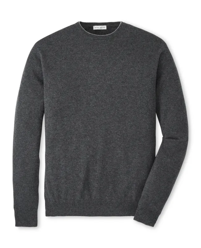 Peter Millar Crown Heritage Cashmere Crewneck Sweater Charcoal made by Peter Millar