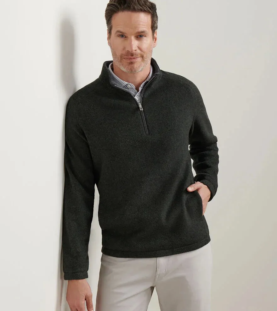 Peter Millar Crown Flex Merino Quarter-Zip-Dark Olive sold by Murray's Toggery Shop product image thumbnail 2