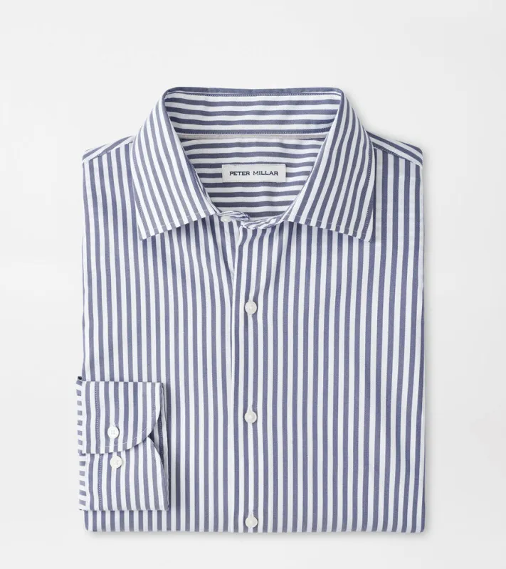 Peter Millar Cannon Crown Lite Cotton-Stretch Sport Shirt - Navy made by Peter Millar