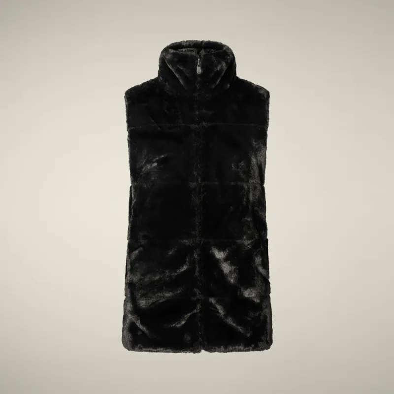 Save The Duck Nives Womens Reversible Vest Brown Black made by Save The Duck