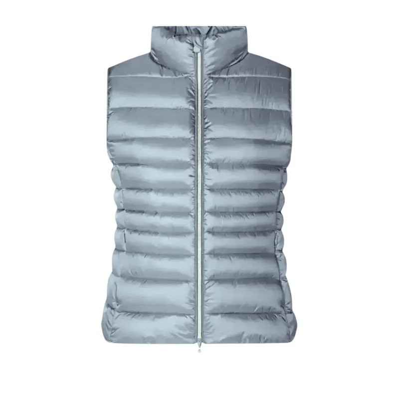 Save The Duck Womens Lynn Puffer Vest Blue Fog made by Save The Duck
