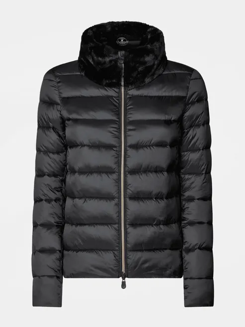 Save The Duck Mei Women's Puffer Jacket Brown Black sold by Murray's Toggery Shop