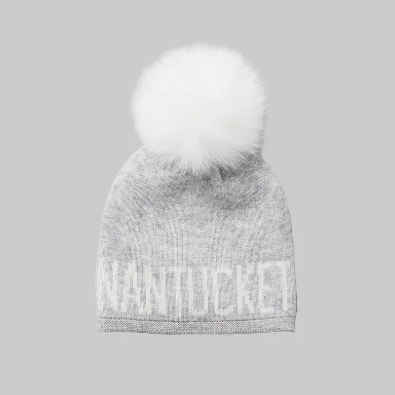 Alashan Ski Hat "NANTUCKET" Heather Grey/Chalk/Snow made by Murray's Toggery Shop