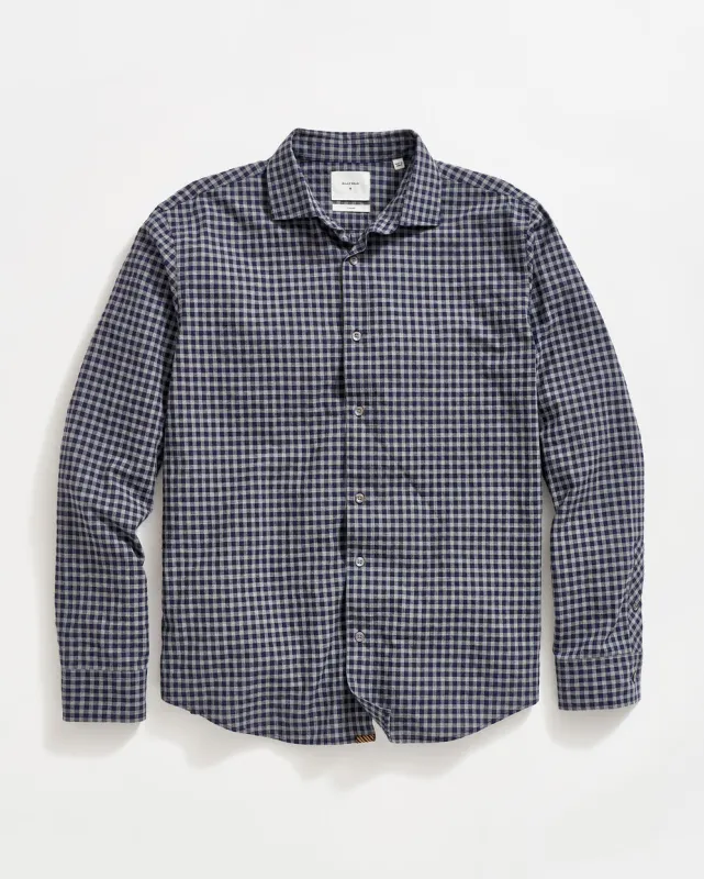Billy Reid Plaid Check Hutcheson Sport Shirt-Navy/Grey made by Billy Reid