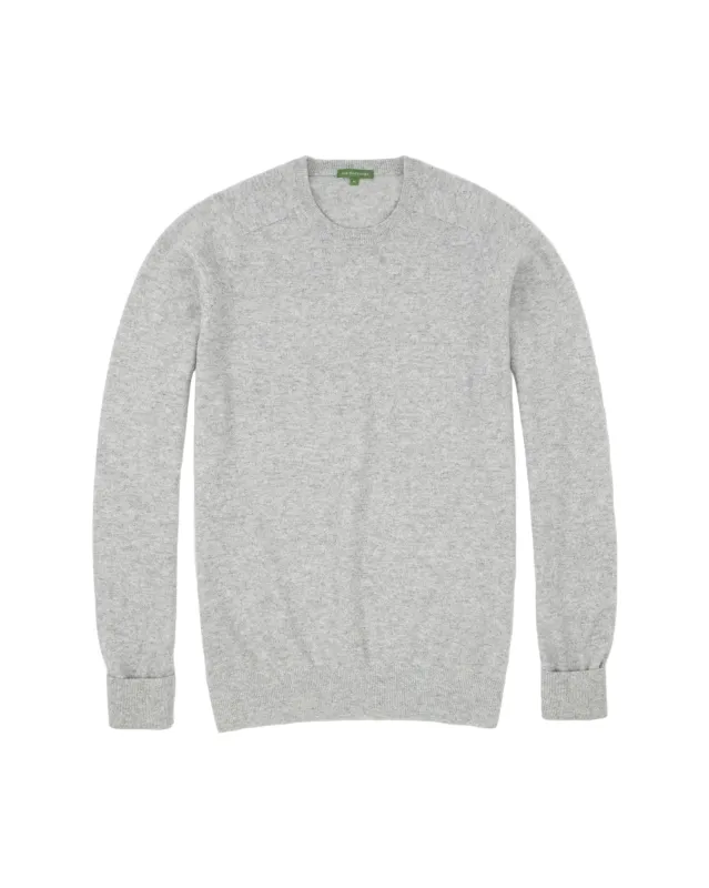 Sid Mashburn Classic Cashmere Crew Sweater - Heather Grey made by Sid Mashburn