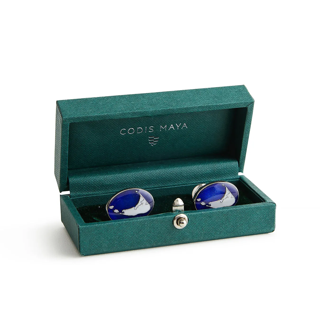 Island Cufflinks - Navy with White Island sold by Murray's Toggery Shop product image thumbnail 2