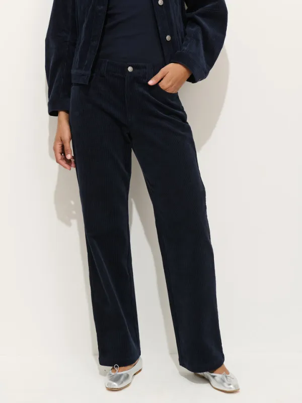 Alex Mill Camden Ladies Pant Corduroy Dark Navy made by Alex Mill