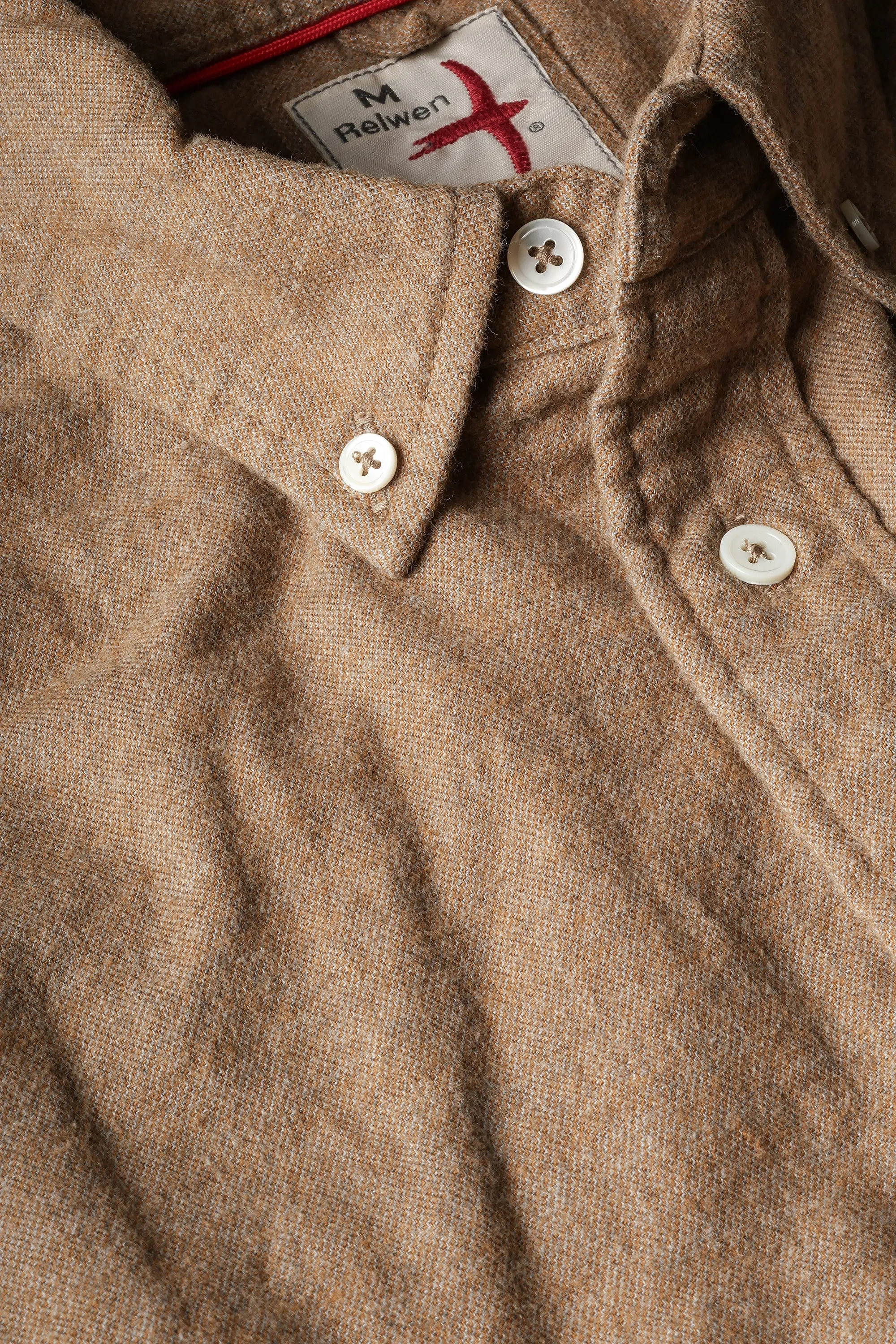 Relwen Flyweight Flannel Shirt Dk Honey Twill sold by Murray's Toggery Shop product image thumbnail 2