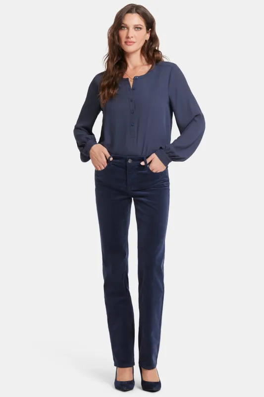 NYDJ Marilyn Straight Corduroy Pants Starless Sky made by NYDJ