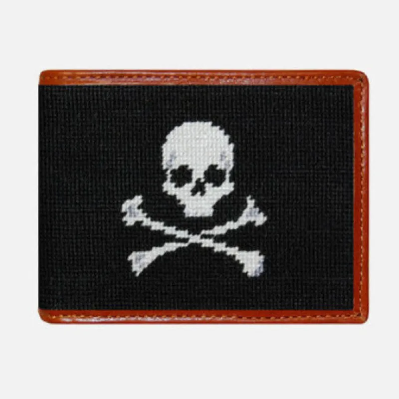 Smathers & Branson Jolly Roger Needlepoint Bifold Wallet made by Smathers & Branson