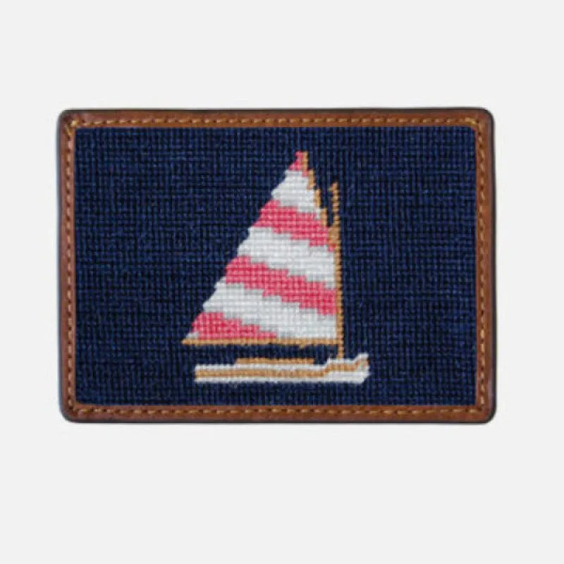 Smathers & Branson Rainbow Fleet Needlepoint Card Wallet made by Smathers & Branson