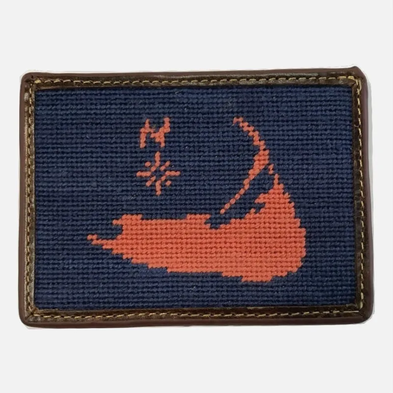 Smathers & Branson Nantucket Island Needlepoint Card Wallet - Navy made by Smathers & Branson