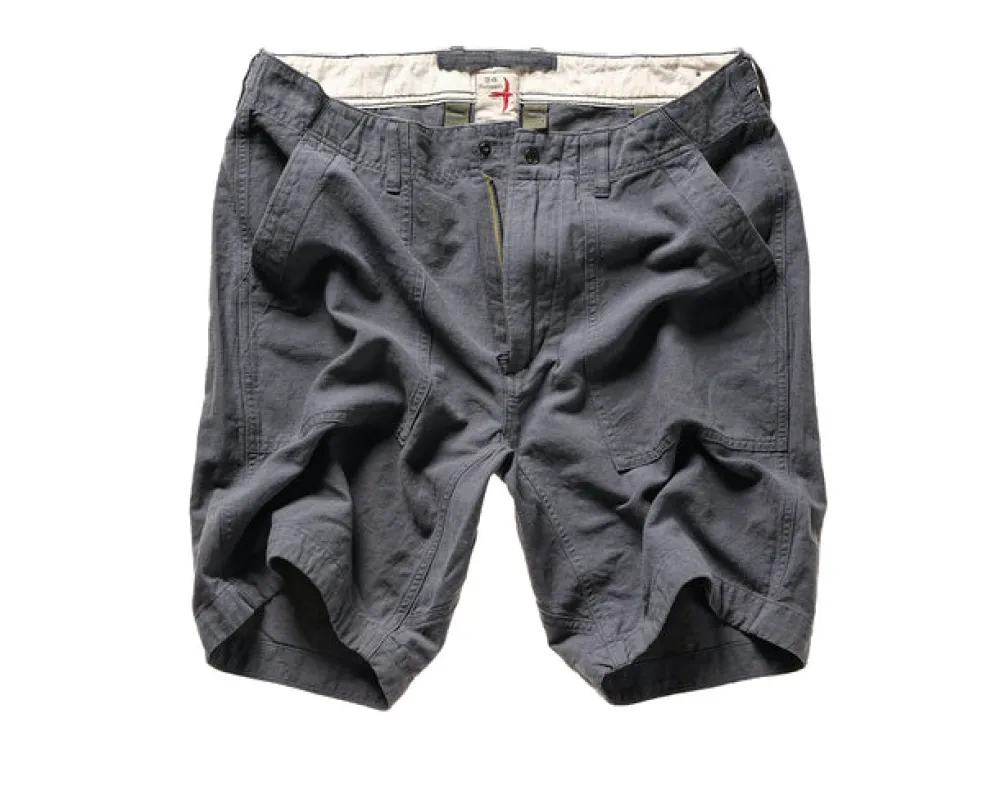 Rewlen COTTON/LINEN SUPLY SHORT 8.5-DARK SMOKE made by Relwen