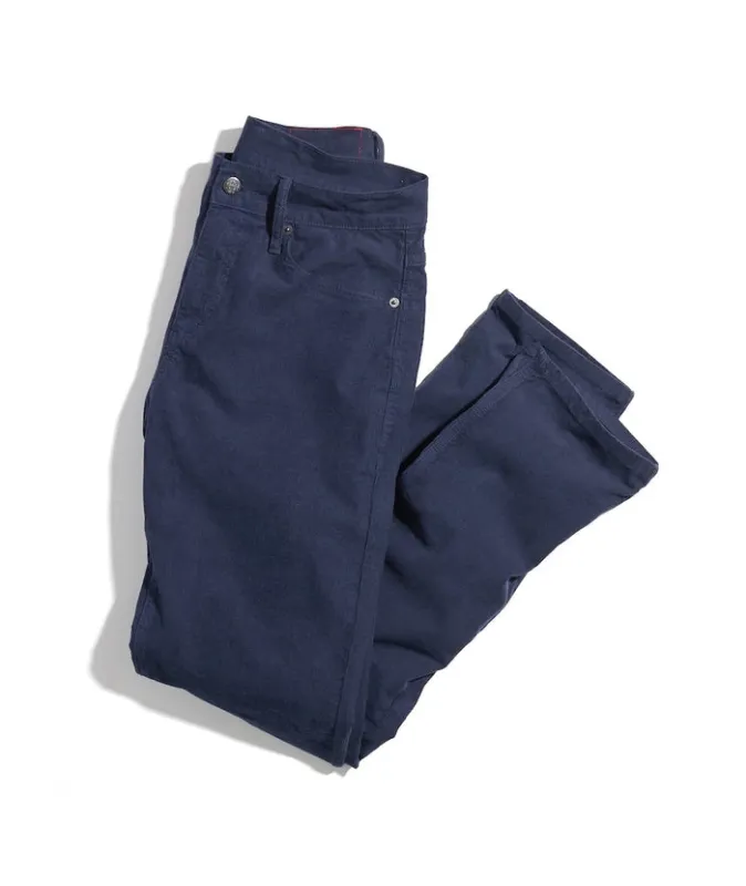 Marine Layer Slim Straight Cambridge Corduroy Pant-ombre blue made by Marine Layer