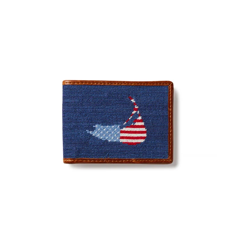 Smathers & Branson American Nantucket Island Needlepoint Bifold Wallet made by Smathers & Branson
