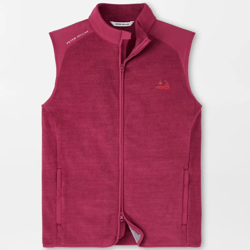 Peter Millar Fade Vest-Pomegrante with Island Logo made by Peter Millar