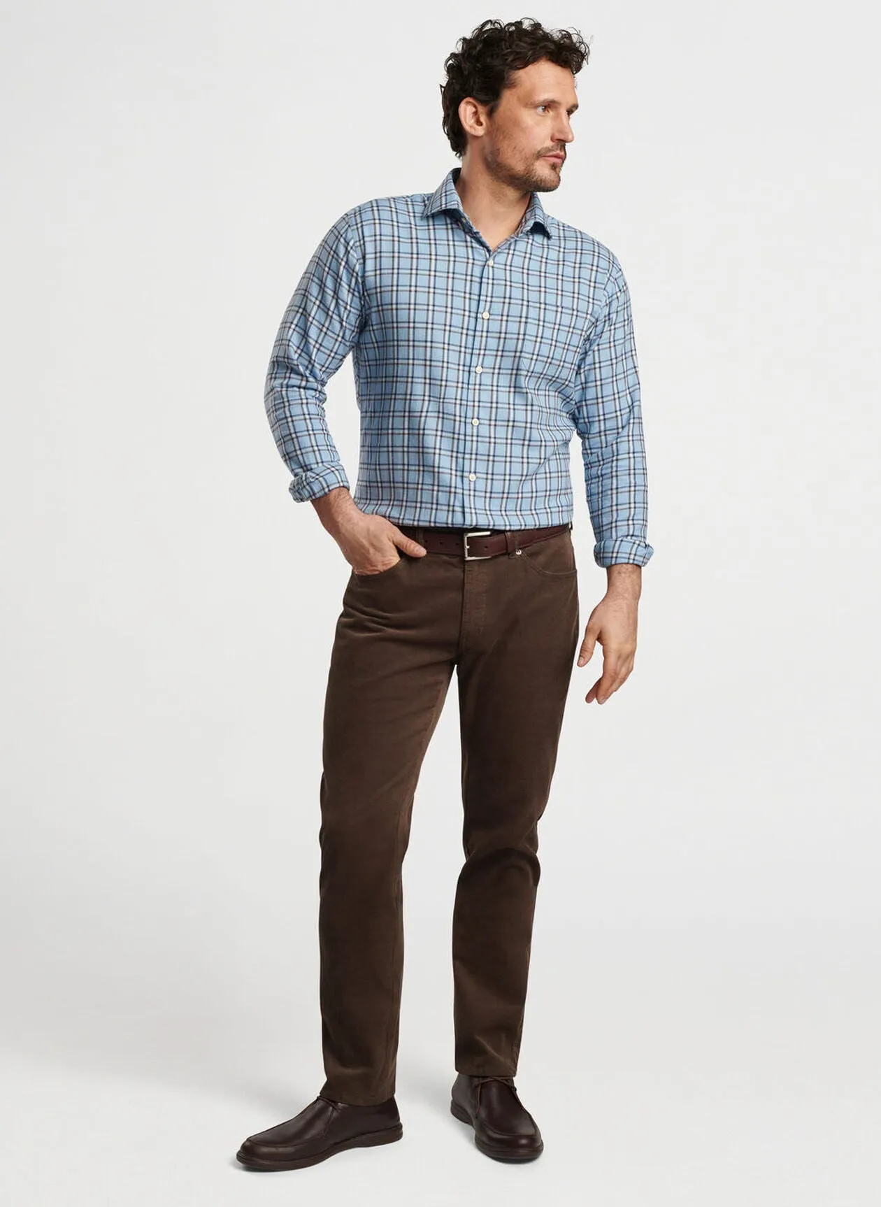 Peter Millar Superior Soft Corduroy Five-Pocket Pant-Espresso sold by Murray's Toggery Shop product image thumbnail 2