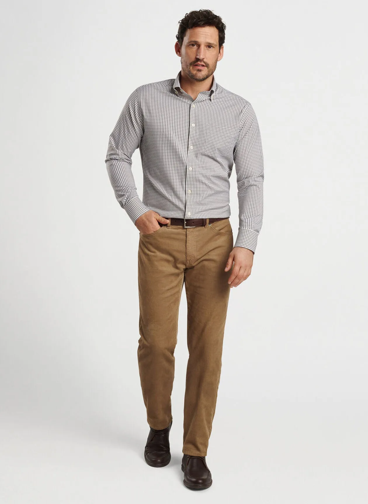 Peter Millar HANFORD PERFORMANCE TWILL SPORT SHIRT-Black sold by Murray's Toggery Shop product image thumbnail 2