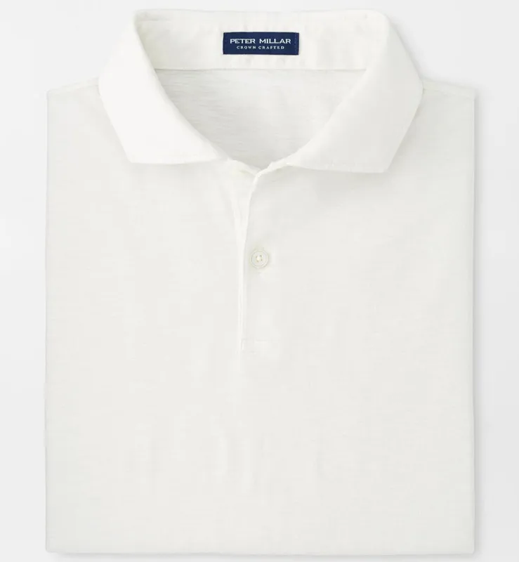 Peter Millar Journeyman Short Sleeve Polo-White made by Peter Millar