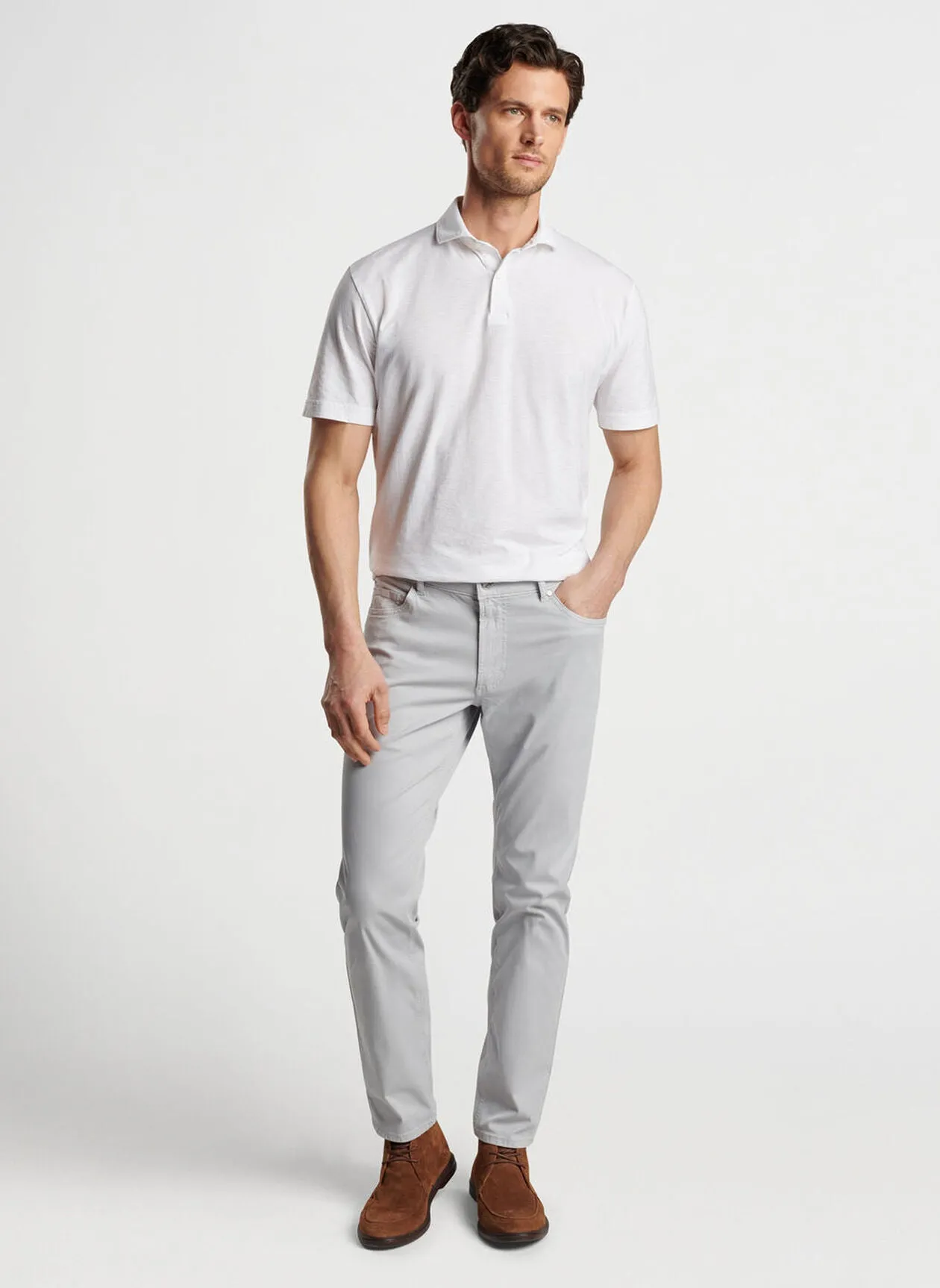 Peter Millar Journeyman Short Sleeve Polo-White sold by Murray's Toggery Shop product image thumbnail 2
