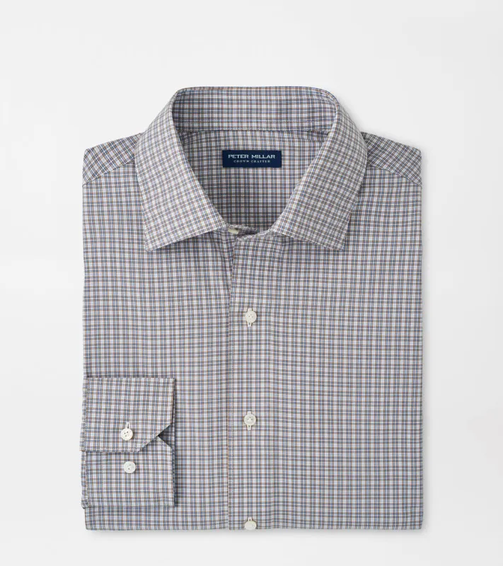 Peter Millar Wicklow Performance Poplin Sport Shirt-Tawny made by Peter Millar