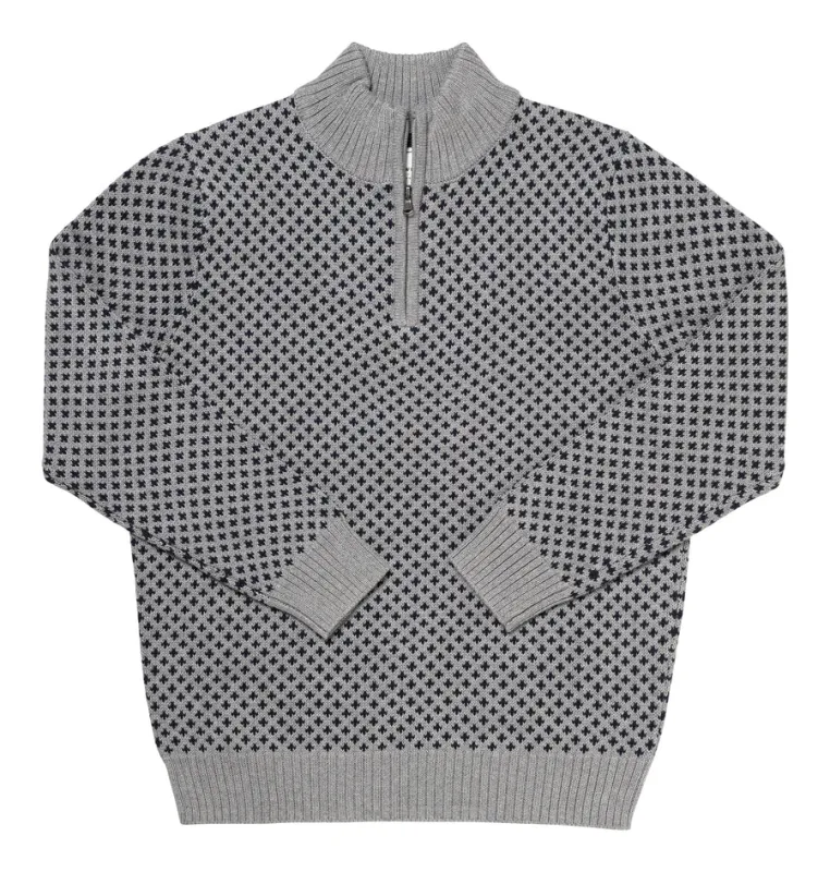 Long Wharf Supply edgartown seawell™ quarter zip - grey made by Murray's Toggery Shop