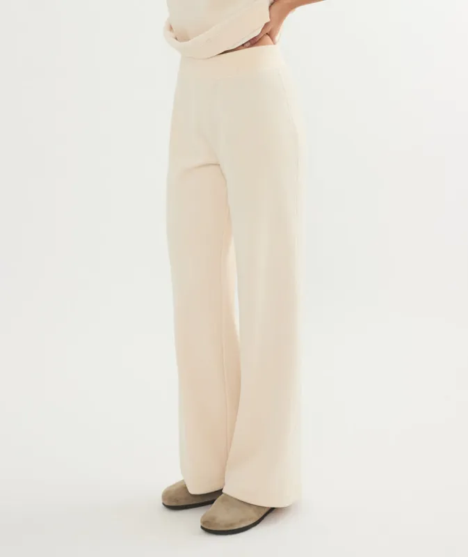Marine Layer Velour Corduroy Flare Pant Cream made by Marine Layer