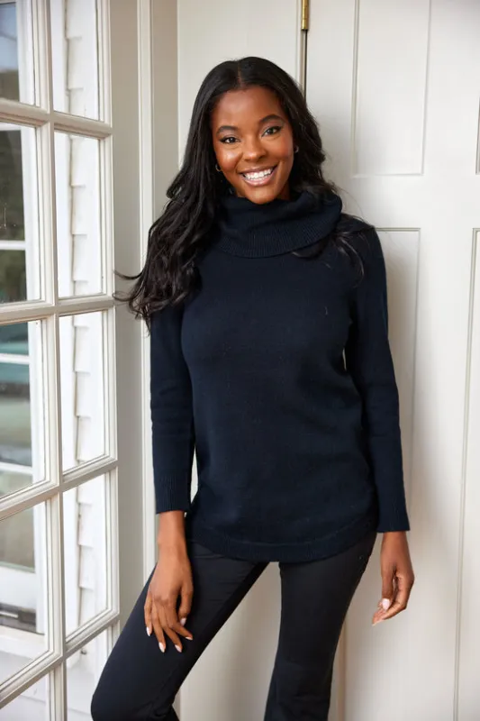 Sail to Sable Round Hem Sweater Black made by Sail to Sable