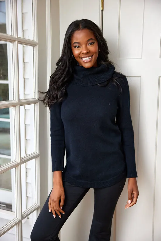 Sail to Sable Round Hem Sweater Black sold by Murray's Toggery Shop