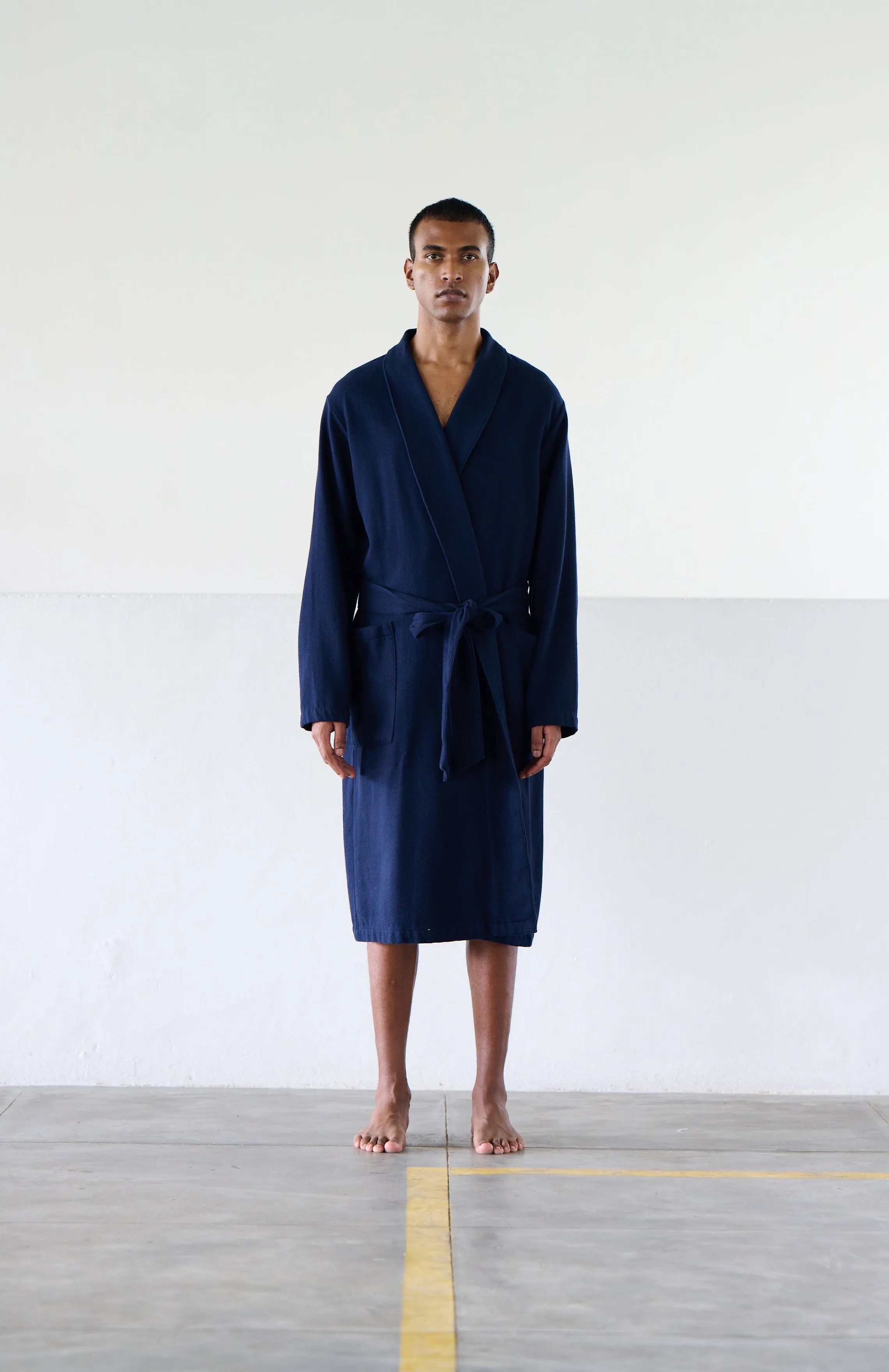 Orignal Madras Trading Co. Navy Striped Robe sold by Murray's Toggery Shop product image thumbnail 2