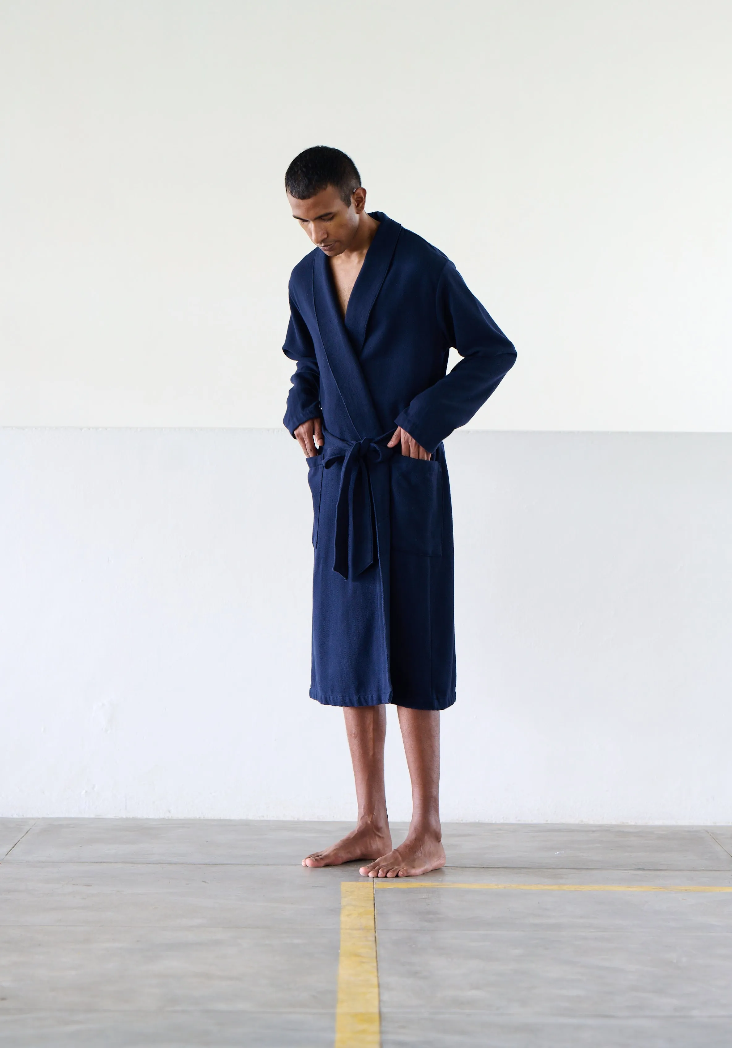 Orignal Madras Trading Co. Navy Striped Robe sold by Murray's Toggery Shop product image thumbnail 4