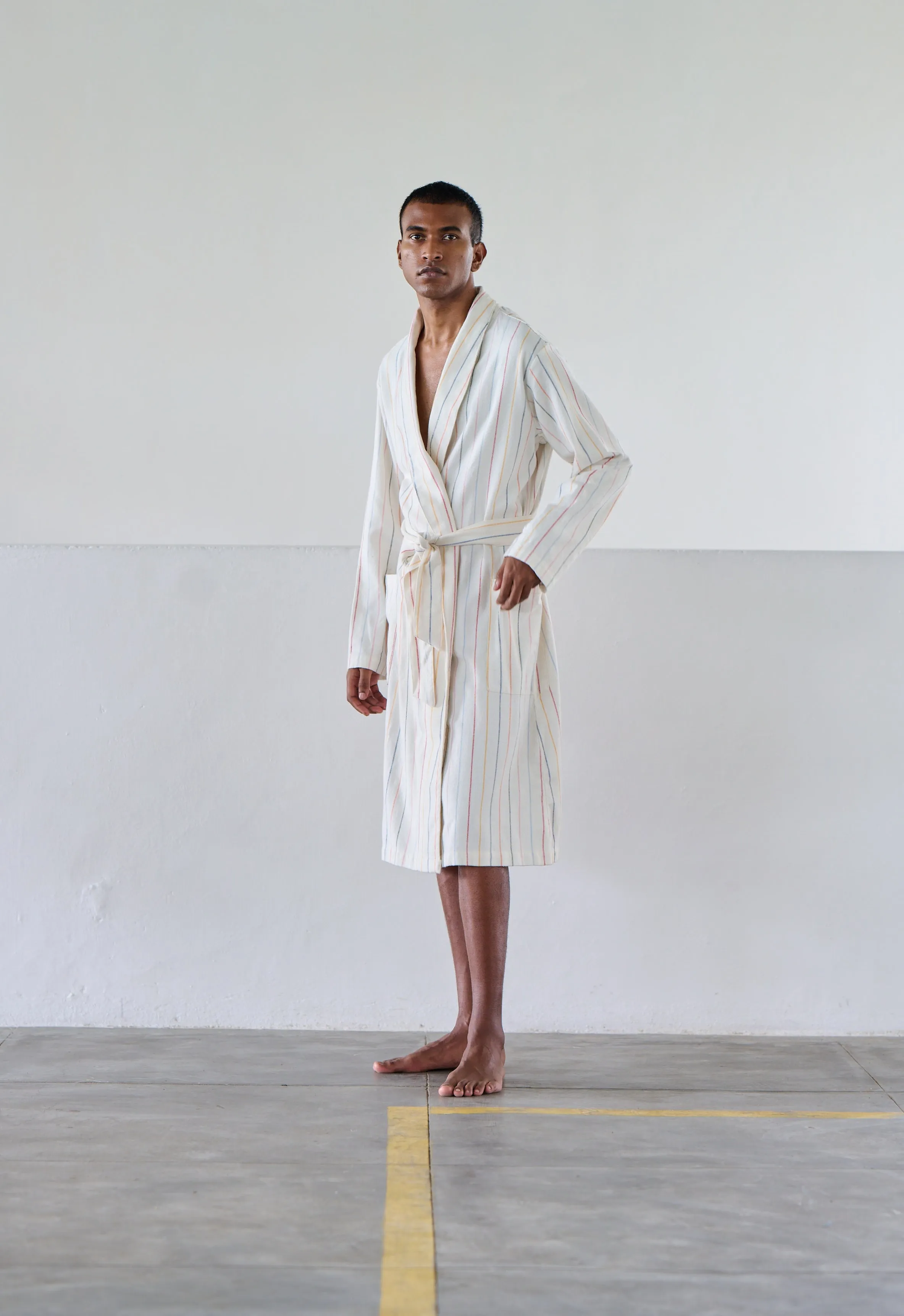 Orignal Madras Trading Co. White Striped Robe sold by Murray's Toggery Shop product image thumbnail 5