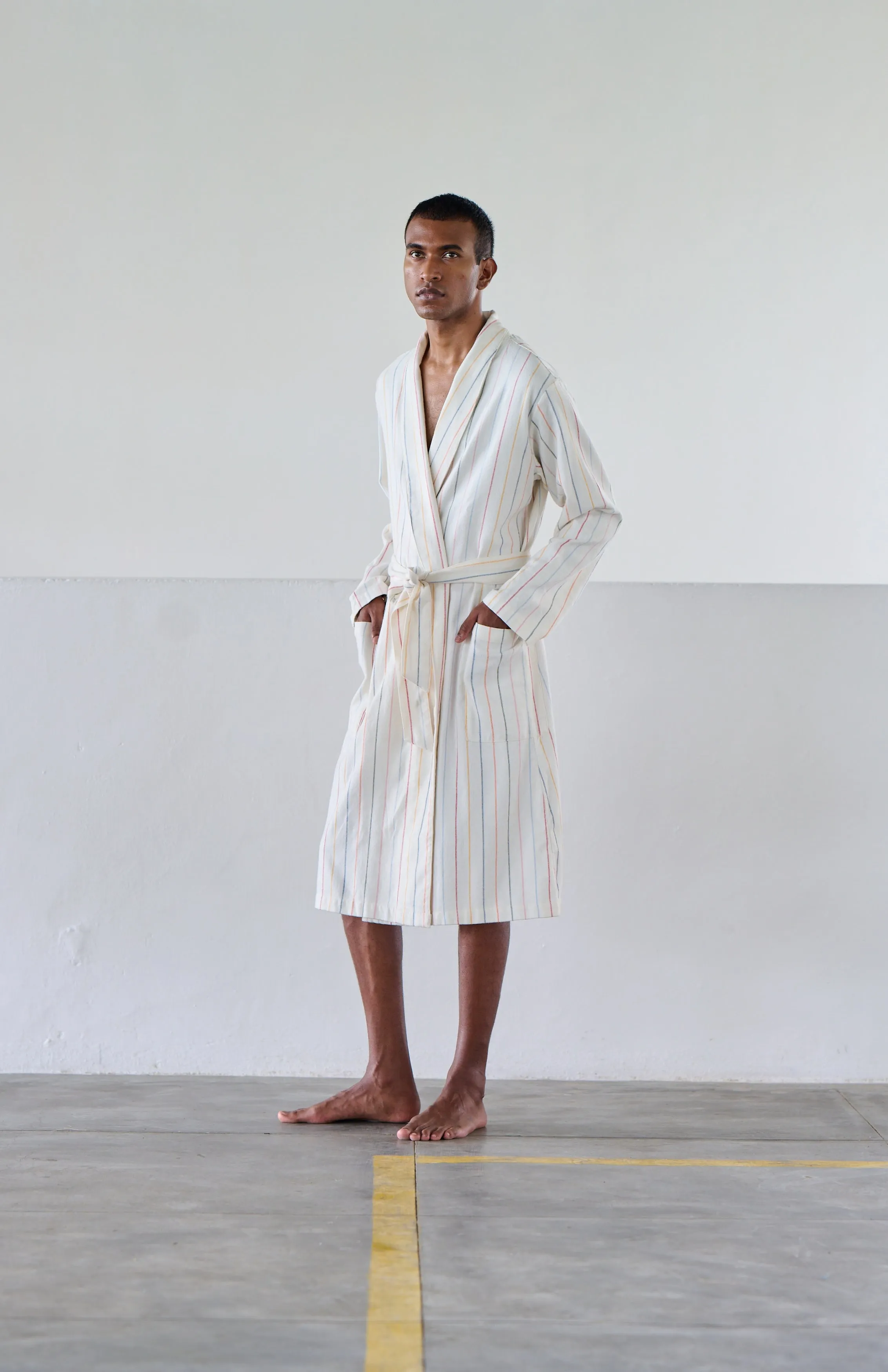 Orignal Madras Trading Co. White Striped Robe sold by Murray's Toggery Shop product image thumbnail 4