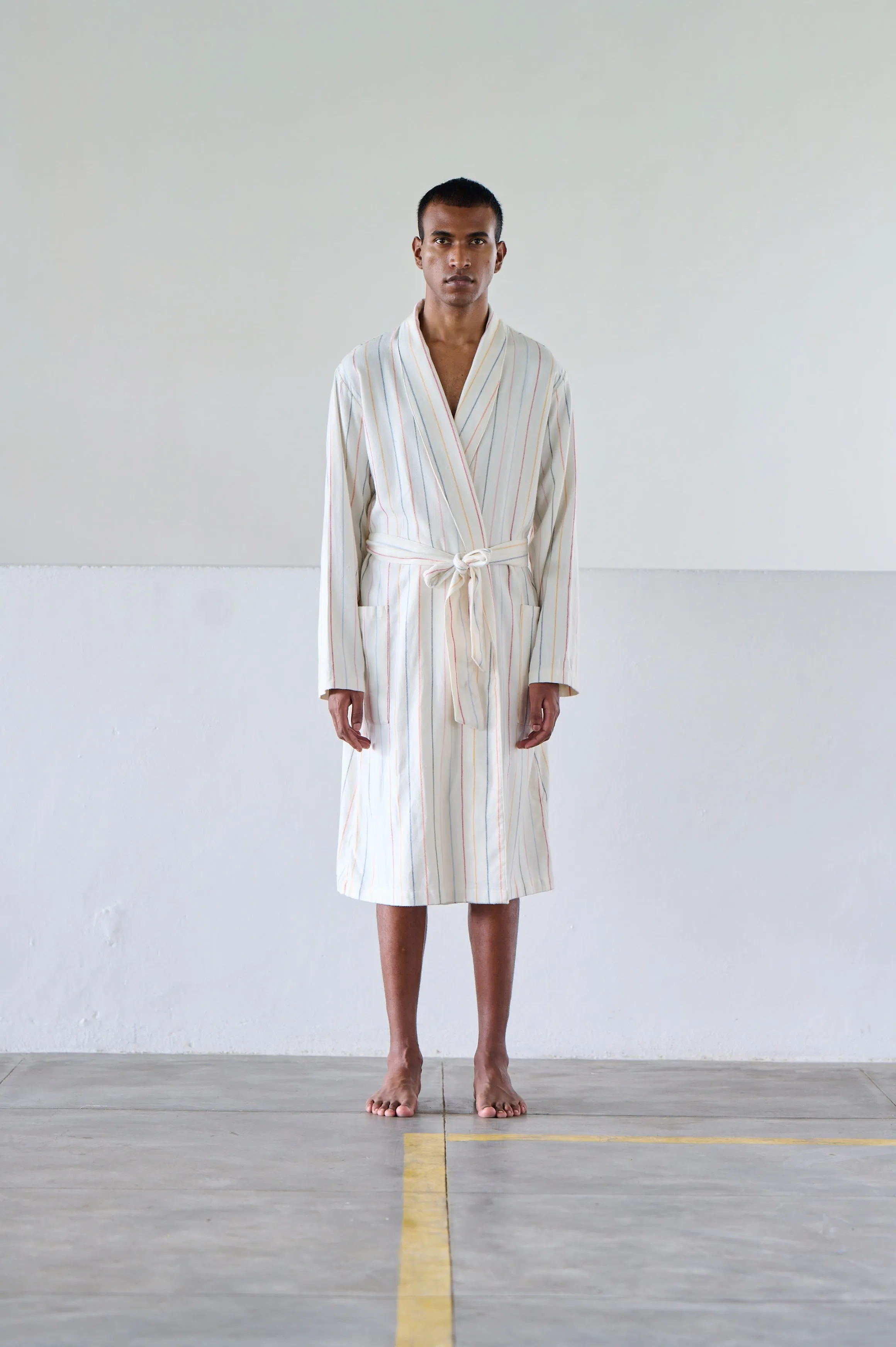Orignal Madras Trading Co. White Striped Robe sold by Murray's Toggery Shop product image thumbnail 2