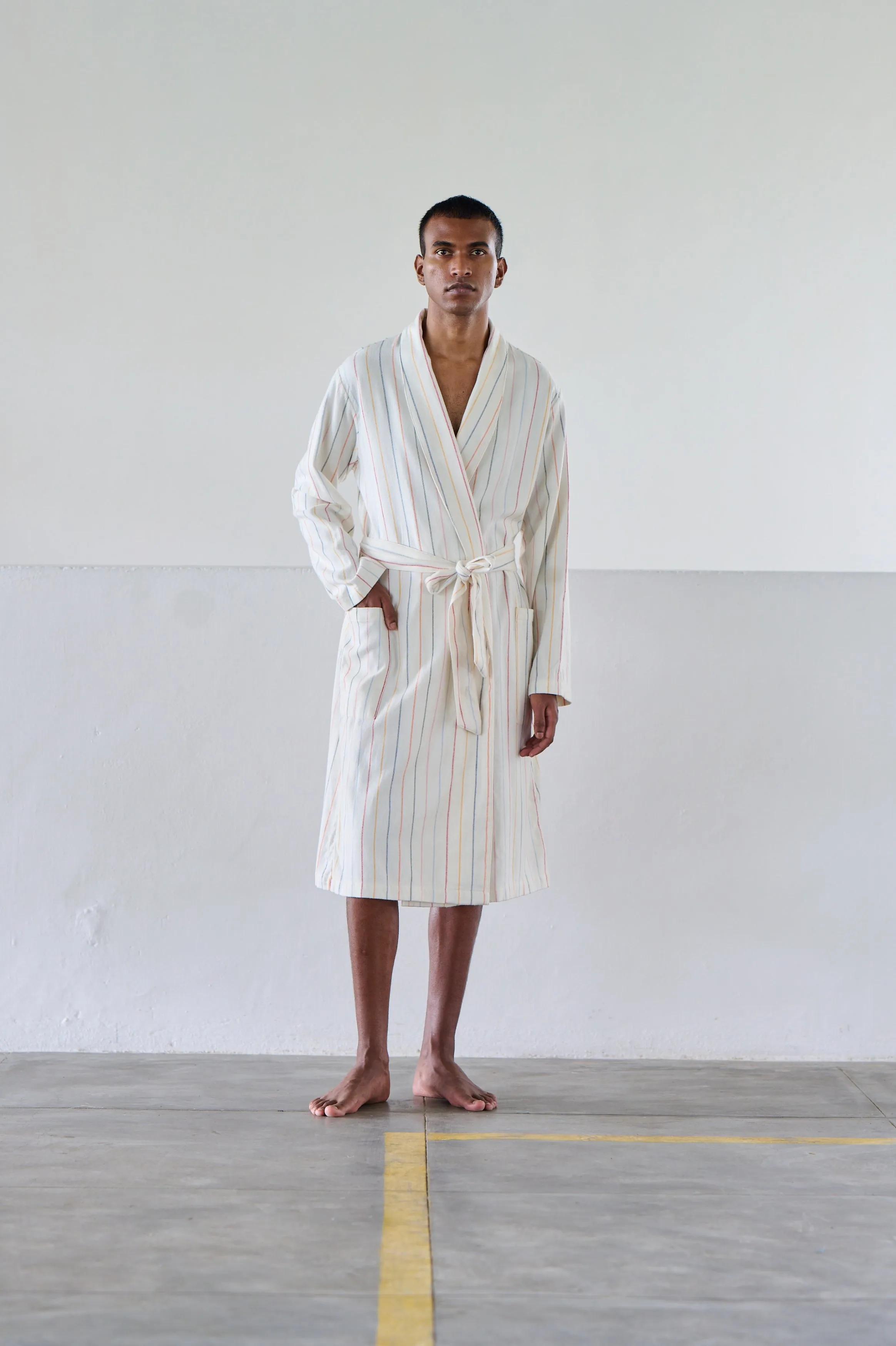 Orignal Madras Trading Co. White Striped Robe sold by Murray's Toggery Shop product image thumbnail 3