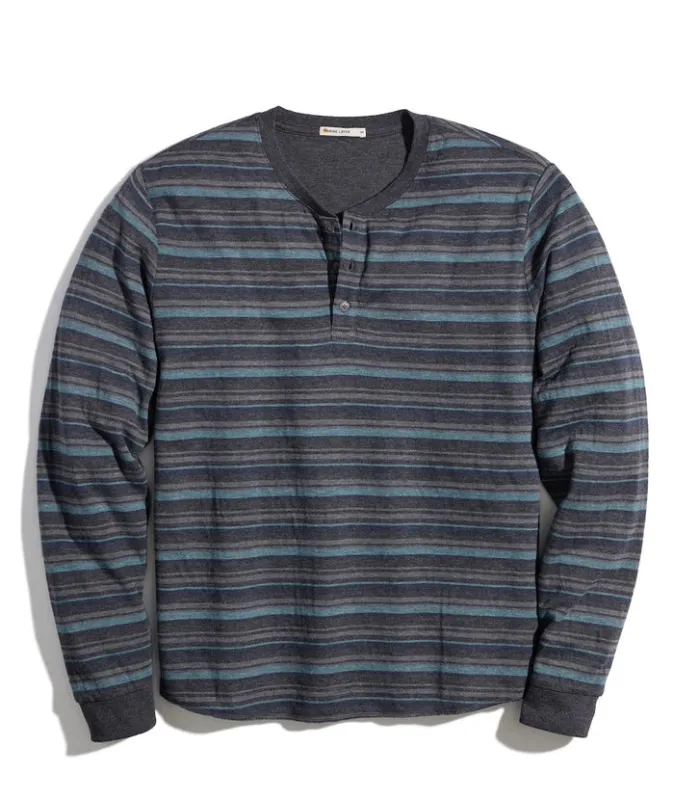 Marine Layer DK LS Novelty Stripe Henley (MT)-baja stripe made by Marine Layer