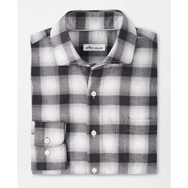Peter Millar Lyles Autumn Soft Cotton Sport Shirt - Gale made by Peter Millar