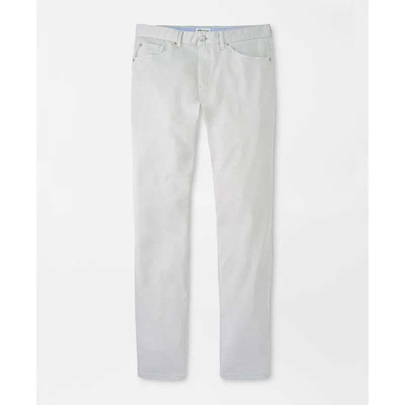 Peter Millar Ultimate Sateen Five-Pocket Pant - Light Grey made by Peter Millar