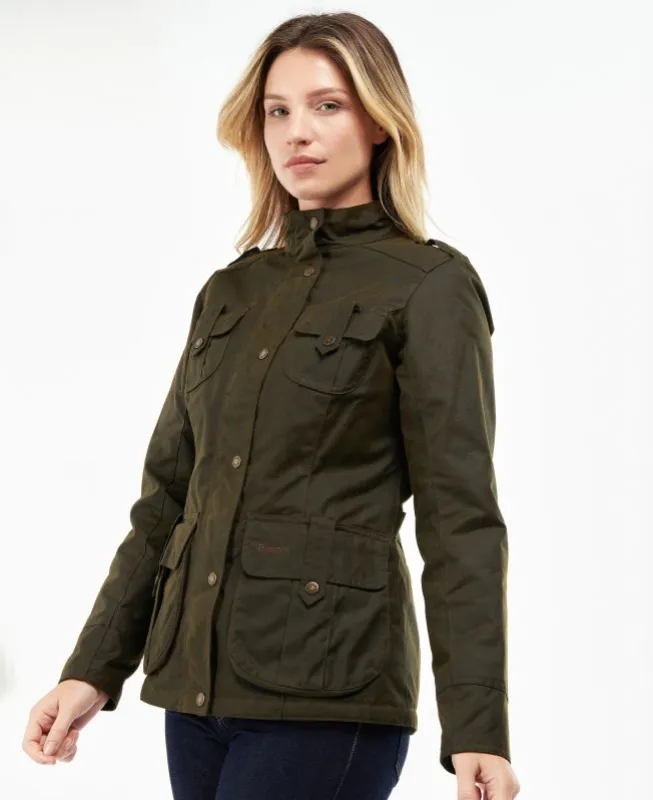 Barbour Winter Defence Wax Olive made by Barbour
