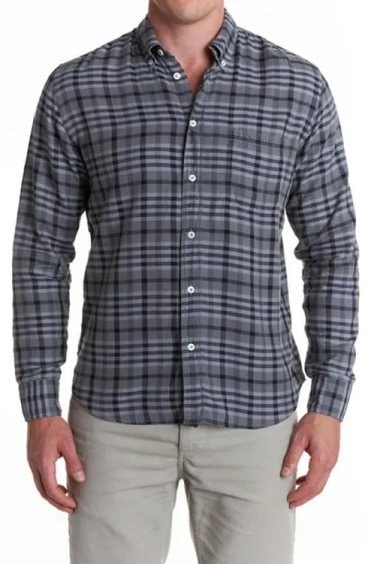 Billy Reid TUSCUMBIA SHIRT-GREY/NAVY made by Billy Reid