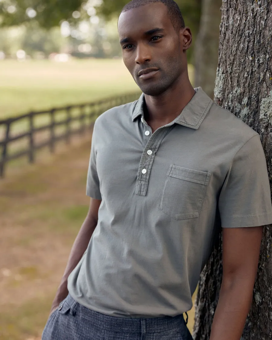 Billy Reid S/S PENSACOLA POLO-WASHED GREY sold by Murray's Toggery Shop product image thumbnail 2