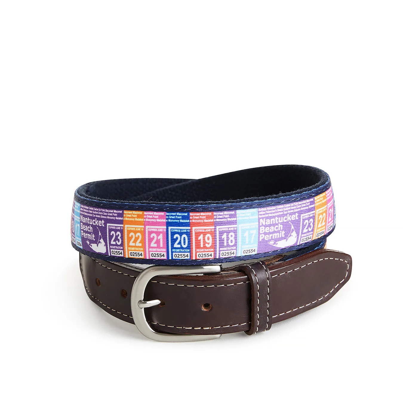 YRI Mens Beach Permit Dye Sub on Navy Belt sold by Murray's Toggery Shop