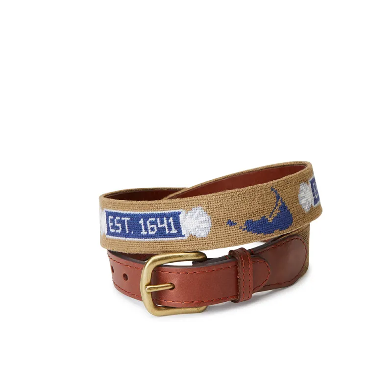 Smathers & Branson Island Quarter-Board Date Belt - Taupe made by Smathers & Branson