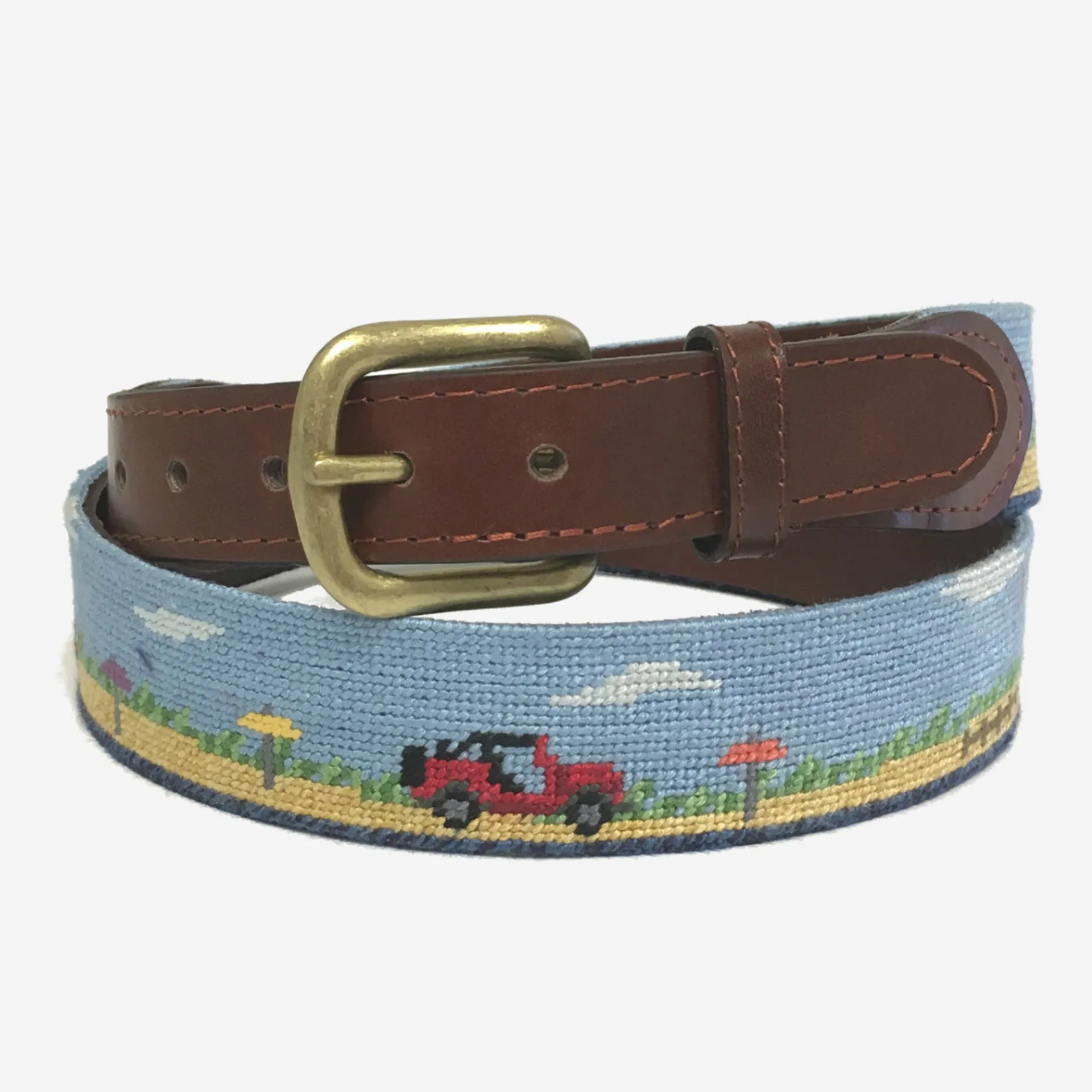Smathers & Branson Great Point Jeeps Needlepoint Belt sold by Murray's Toggery Shop product image thumbnail 2