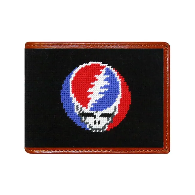 Steal Your Face Needlepoint BiFold Wallet made by Smathers & Branson
